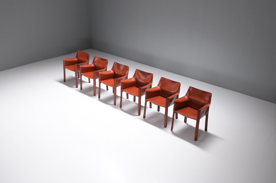 Image 1 of El Dom tafel + 6 Cab 413 stoelen - Hannes Wettstein/ Mario Bellini - CASSINA Italië