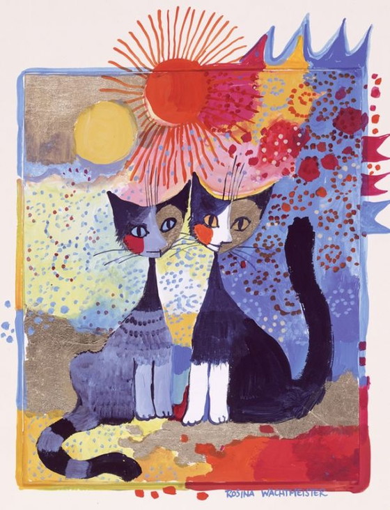 Image 1 of Rosina Wachtmeister - Old Times - Giclee op Canvas  in Baklijst