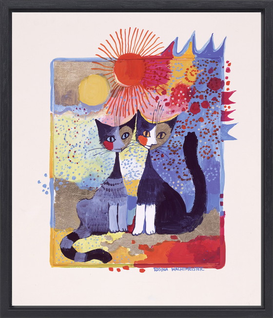 Image 1 of Rosina Wachtmeister - Old Times - Giclee op Canvas  in Baklijst