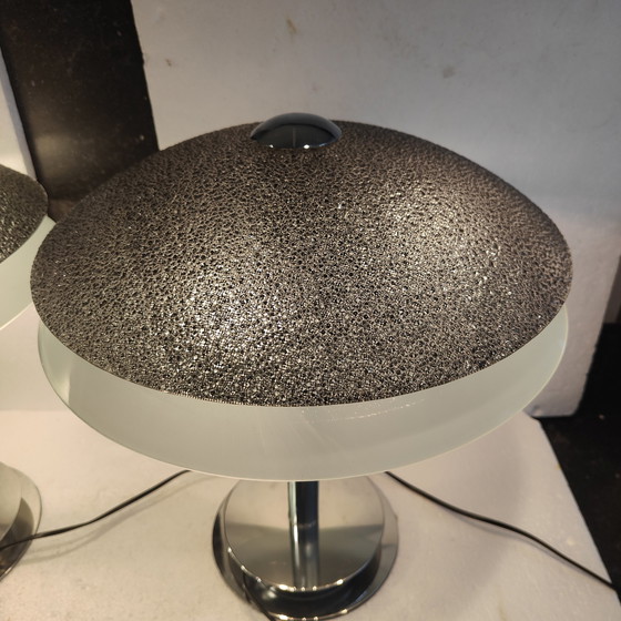 Image 1 of 2x Zijlstra set space-age lamp met mooie glazen kappen