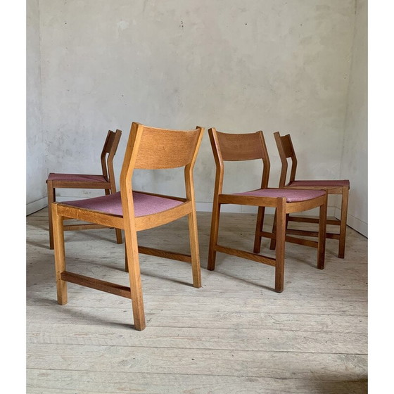 Set van 4 vintage geoliede massief eiken stoelen door Borge Mogenson voor Søborg Møbelfabrik, Denemarken (photo 5 of 9)