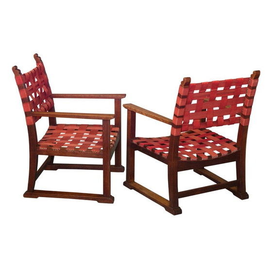 Image 1 of Paar vintage haardstoelen van Adolf Loos en Heinrich Kulka Wenen 1930