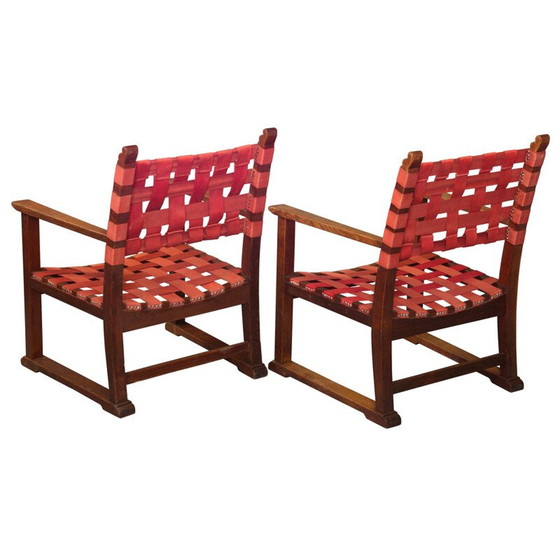 Image 1 of Paar vintage haardstoelen van Adolf Loos en Heinrich Kulka Wenen 1930