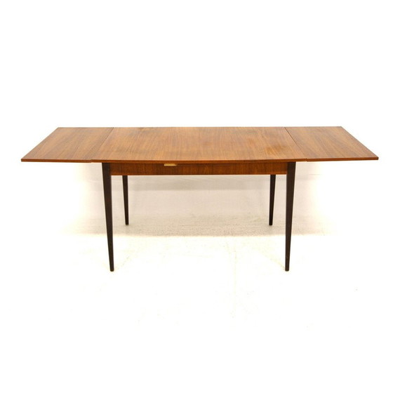 Image 1 of Vintage uitschuifbare "portfolio" tafel in teak en beuken, Zweden 1950