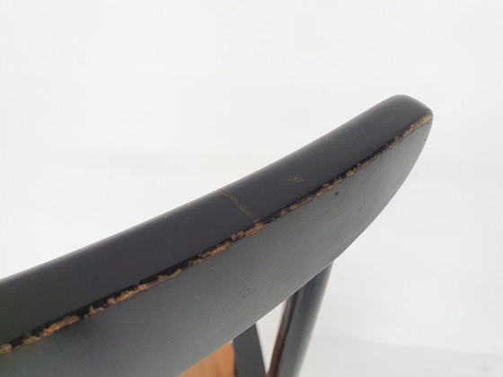 Image 1 of Mid-eeuwse schommelstoel met spindle rugleuning, Nederland 1960's