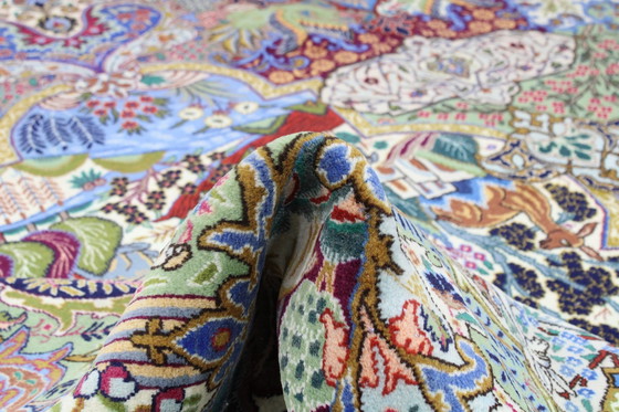 Image 1 of Origineel handgeknoopt Perzisch tapijt Kashmar Fine Paradise Design 393 X 300 Cm Topconditie