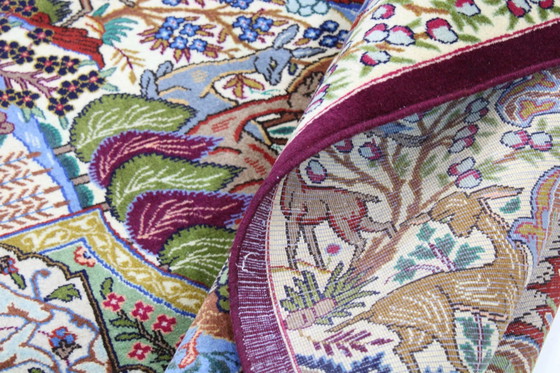 Image 1 of Origineel handgeknoopt Perzisch tapijt Kashmar Fine Paradise Design 393 X 300 Cm Topconditie