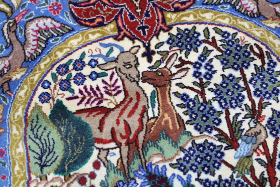 Image 1 of Origineel handgeknoopt Perzisch tapijt Kashmar Fine Paradise Design 393 X 300 Cm Topconditie