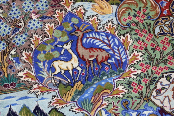 Image 1 of Origineel handgeknoopt Perzisch tapijt Kashmar Fine Paradise Design 393 X 300 Cm Topconditie