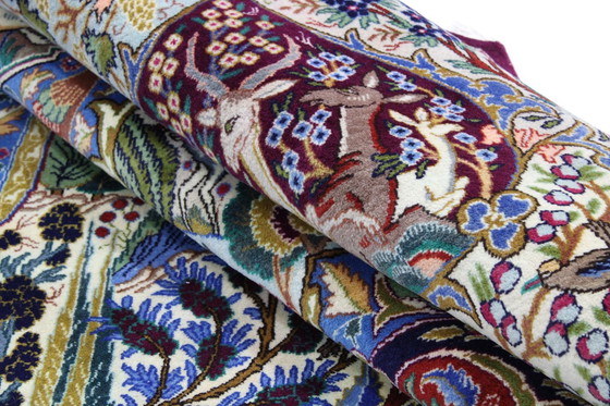 Image 1 of Origineel handgeknoopt Perzisch tapijt Kashmar Fine Paradise Design 393 X 300 Cm Topconditie