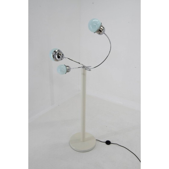 Image 1 of Vintage Space Age vloerlamp van metaal met 3 armen, Italië 1960