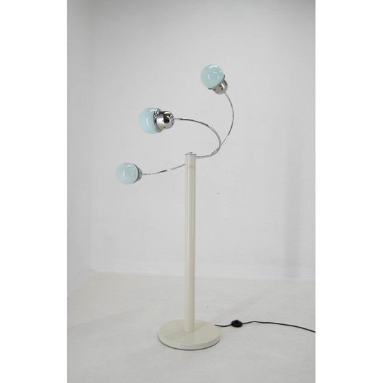 Image 1 of Vintage Space Age vloerlamp van metaal met 3 armen, Italië 1960