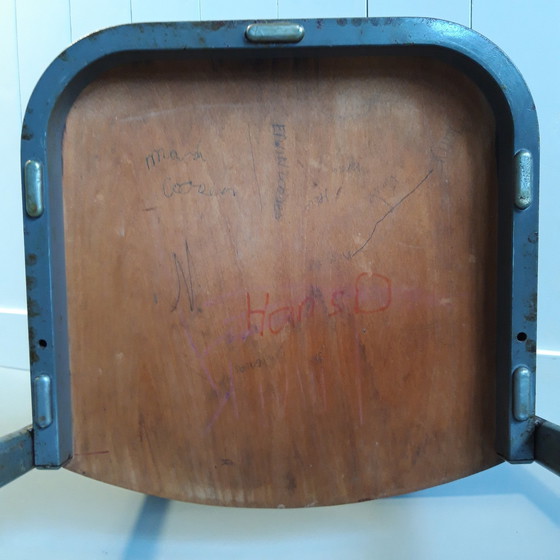 Image 1 of 4 X Vintage Schoolstoelen Van 1940