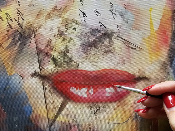 Image 1 of 1 Exclusief Werk. Selfreflection Op Canvas