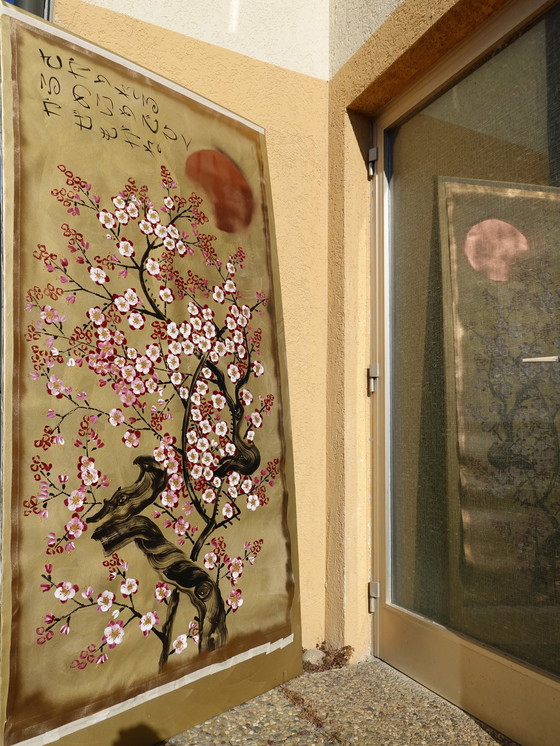 Image 1 of Ksavera -Gouden Japanse Sakura J375 - Schilderij