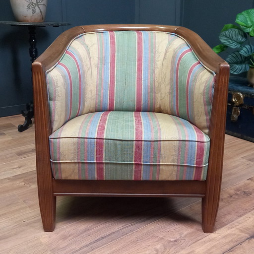 Vintage Stoffen Clubfauteuil