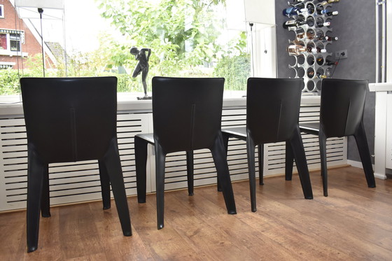 Image 1 of Exclusieve Set Zadel Leder Minotti Rodolfo Dordoni Eetkamerstoelen