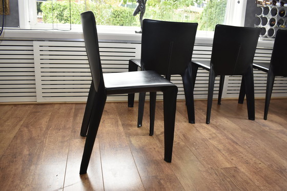 Image 1 of Exclusieve Set Zadel Leder Minotti Rodolfo Dordoni Eetkamerstoelen