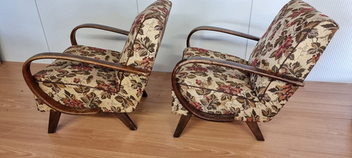 2x Jindrich Halabala loungestoel