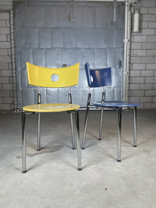 2X Vintage Kusch&Co Eetkamerstoelen