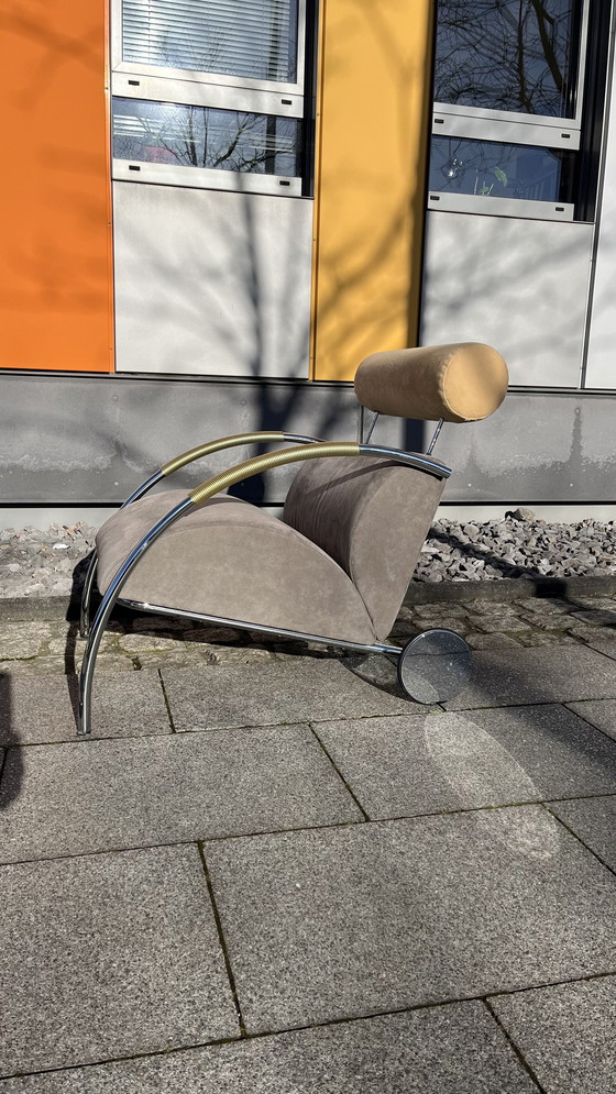 Image 1 of Cor - Design - Fauteuil Cyclus Met Kruk Alcanthara Grijs-Beige