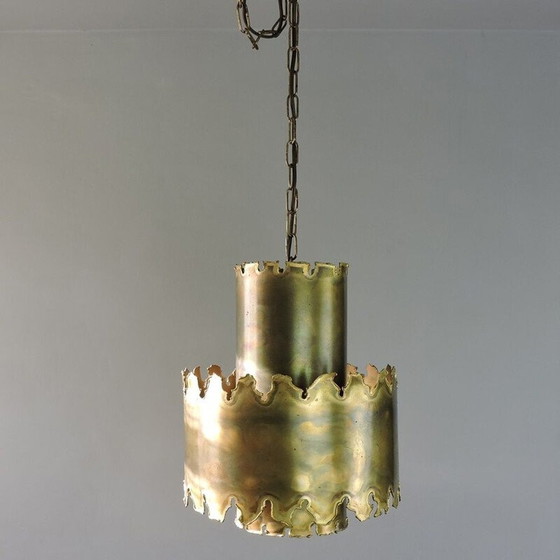 Image 1 of Scandinavische vintage koperen hanglamp van Holm Sorensen