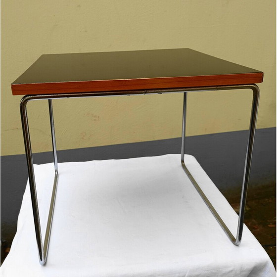 Image 1 of Vintage zwart formica en metalen tafel door Pierre Guariche voor Steiner, 1950