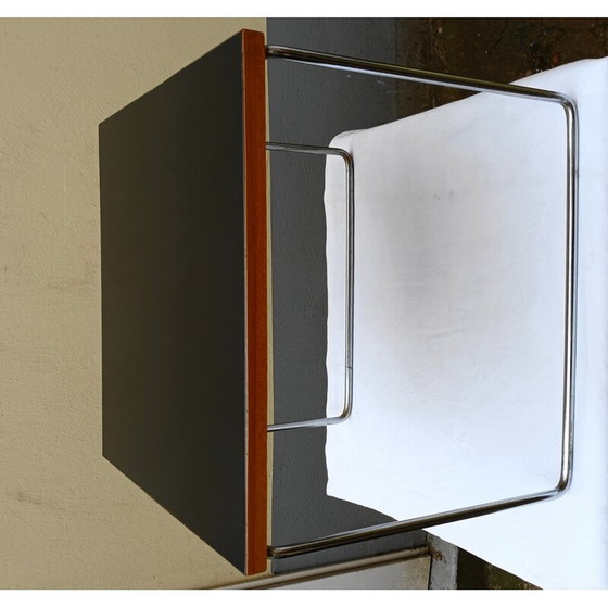 Image 1 of Vintage zwart formica en metalen tafel door Pierre Guariche voor Steiner, 1950