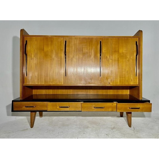 Image 1 of Vintage highboard in licht eikenhout van Gerard Guermonprez, 1950