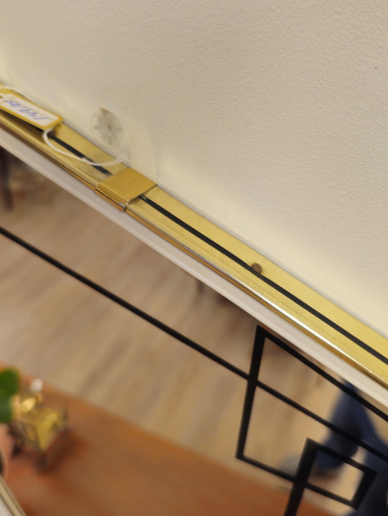 Image 1 of Vintage A-Symmetrische Spiegel Goud Messing