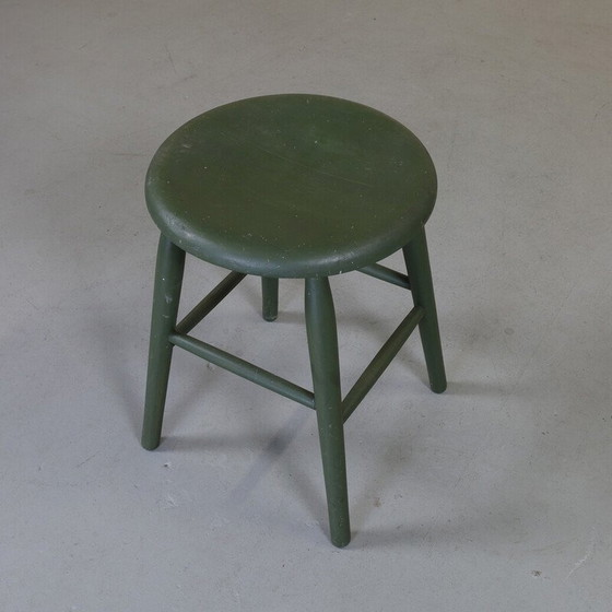 Image 1 of Paar vintage teakhouten krukjes van Pastoe, 1960