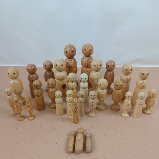 Image 1 of Vintage Peg Dolls 