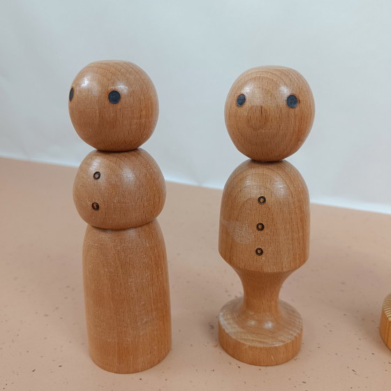 Image 1 of Vintage Peg Dolls 