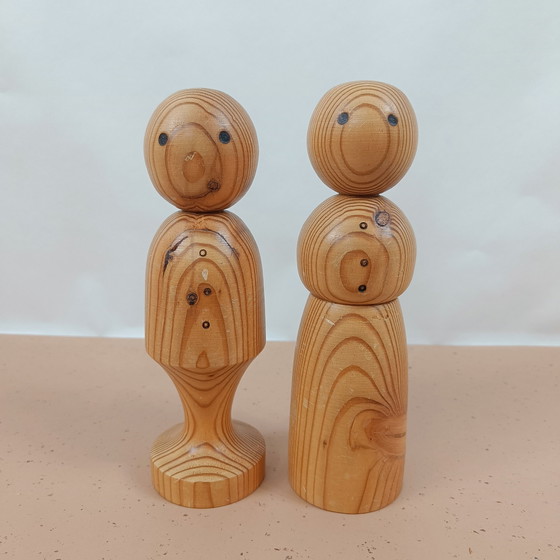 Image 1 of Vintage Peg Dolls 