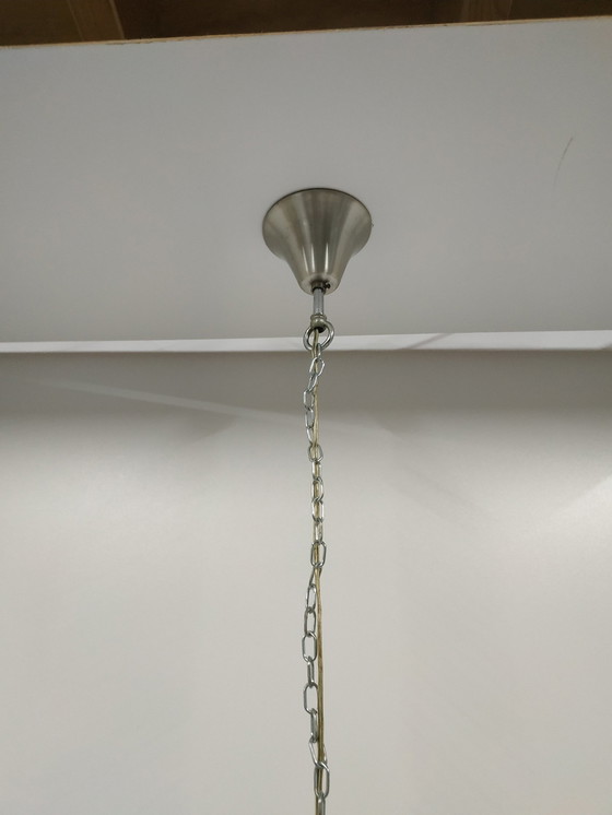 Image 1 of Vintage Jaren 60 plafondlamp bollamp (geperst glas)