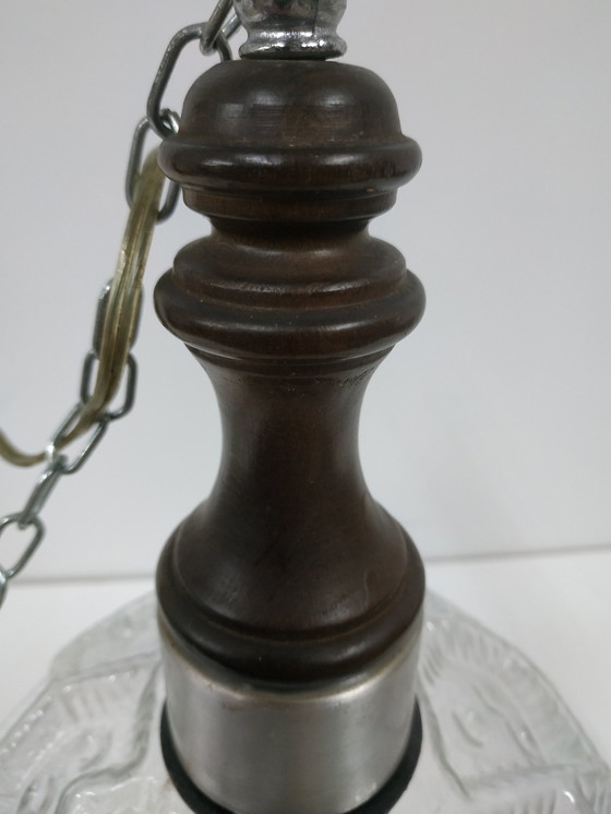 Image 1 of Vintage Jaren 60 plafondlamp bollamp (geperst glas)