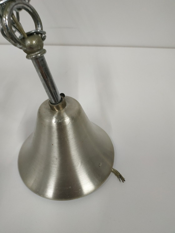 Image 1 of Vintage Jaren 60 plafondlamp bollamp (geperst glas)
