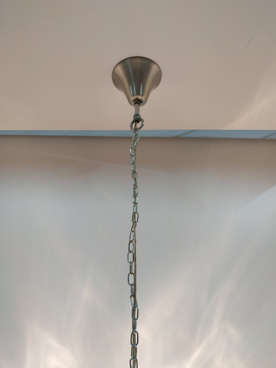 Image 1 of Vintage Jaren 60 plafondlamp bollamp (geperst glas)