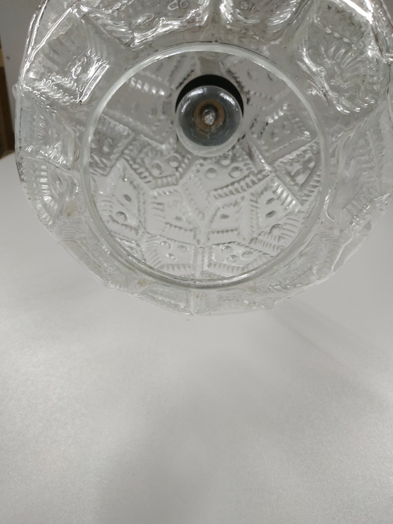 Image 1 of Vintage Jaren 60 plafondlamp bollamp (geperst glas)