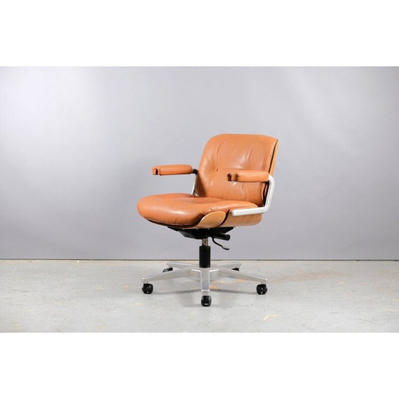 Image 1 of Vintage Pasal leren stoel door Dittert voor Stoll Giroflex, Duitsland 1960