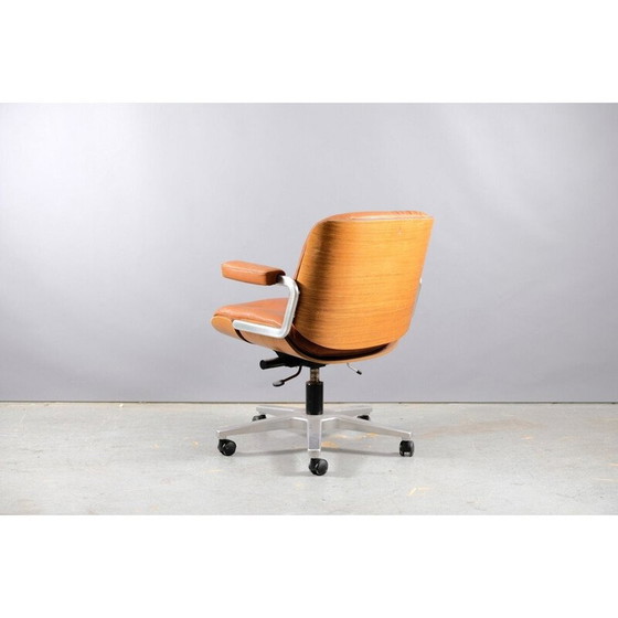 Image 1 of Vintage Pasal leren stoel door Dittert voor Stoll Giroflex, Duitsland 1960