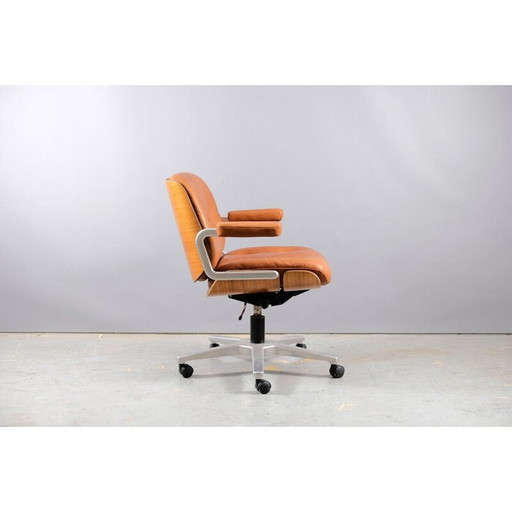 Vintage Pasal leren stoel door Dittert voor Stoll Giroflex, Duitsland 1960