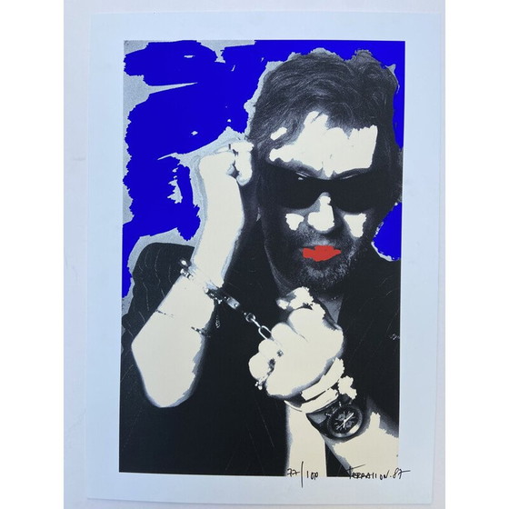 Image 1 of Vintage Gainsbourg zeefdruk door Pierre Terrasson, 1987