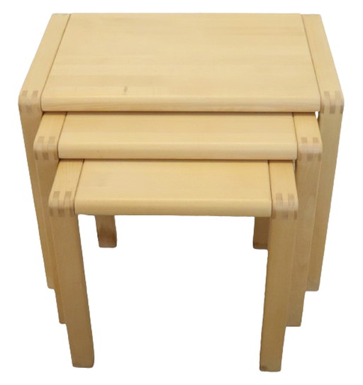 Salling stolefabrik nesting tables 'Aarsballe' vintage