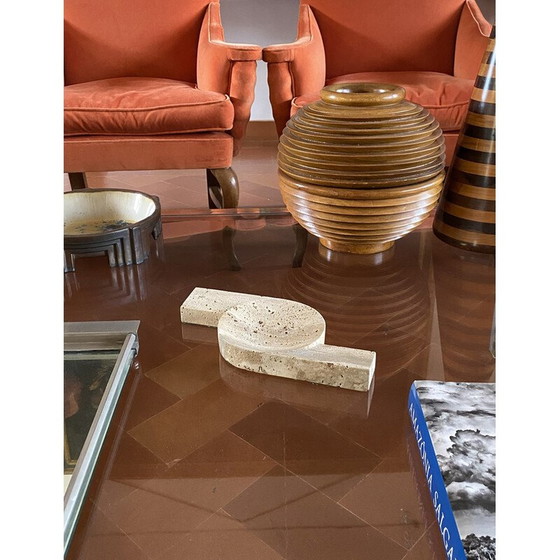 Image 1 of Vintage travertijnen asbak voor Cerri Nestore, Italië 1970