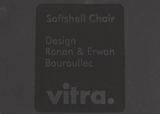 Image 1 of 6X Vitra Softshell Stoel Antraciet