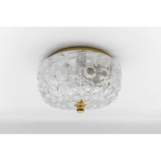 Image 1 of Vintage glazen plafondlamp voor Limburg, Duitsland 1960