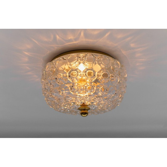 Image 1 of Vintage glazen plafondlamp voor Limburg, Duitsland 1960