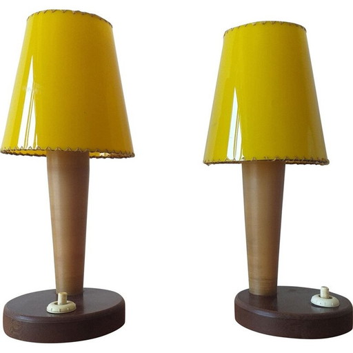 Paar Middencentury tafellampen, 1950