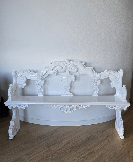 Vintage Nederlandse rococo halbank